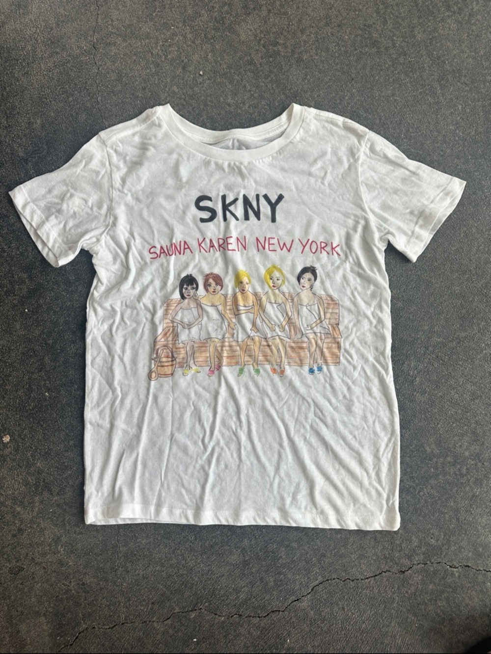 White graphics t-shirt by Unfortunate Portrait sz M. Never worn